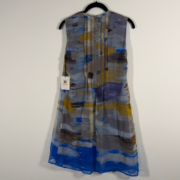 NWT Calvin Klein Silk Abstract Mini Dress - Picture 7 of 8